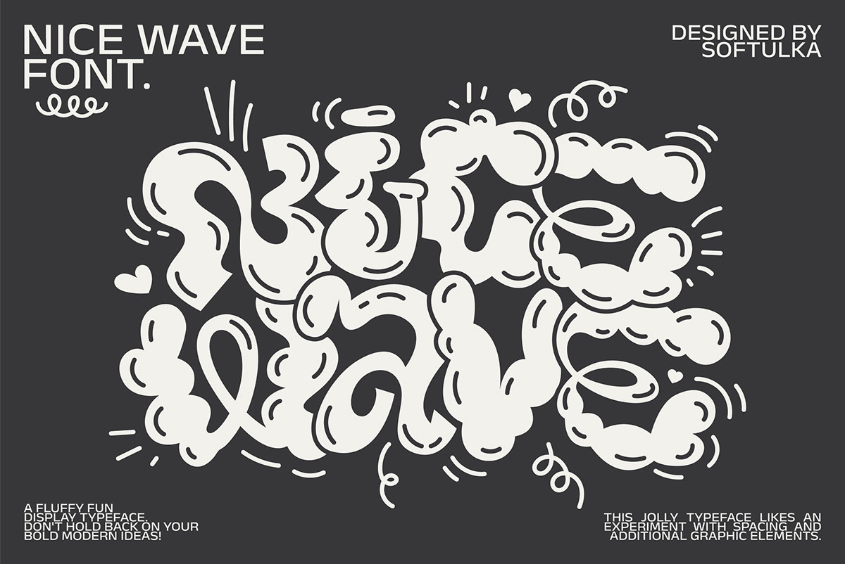 Nice Wave Font OTF TTF WOFF rendition image