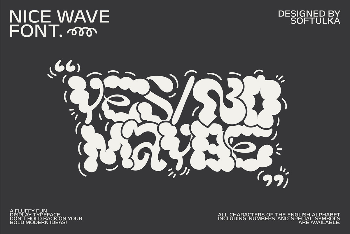 Nice Wave Font OTF TTF WOFF rendition image