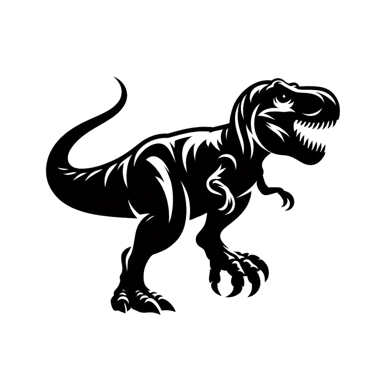 Black Silhouette Dinosaur Bundle rendition image
