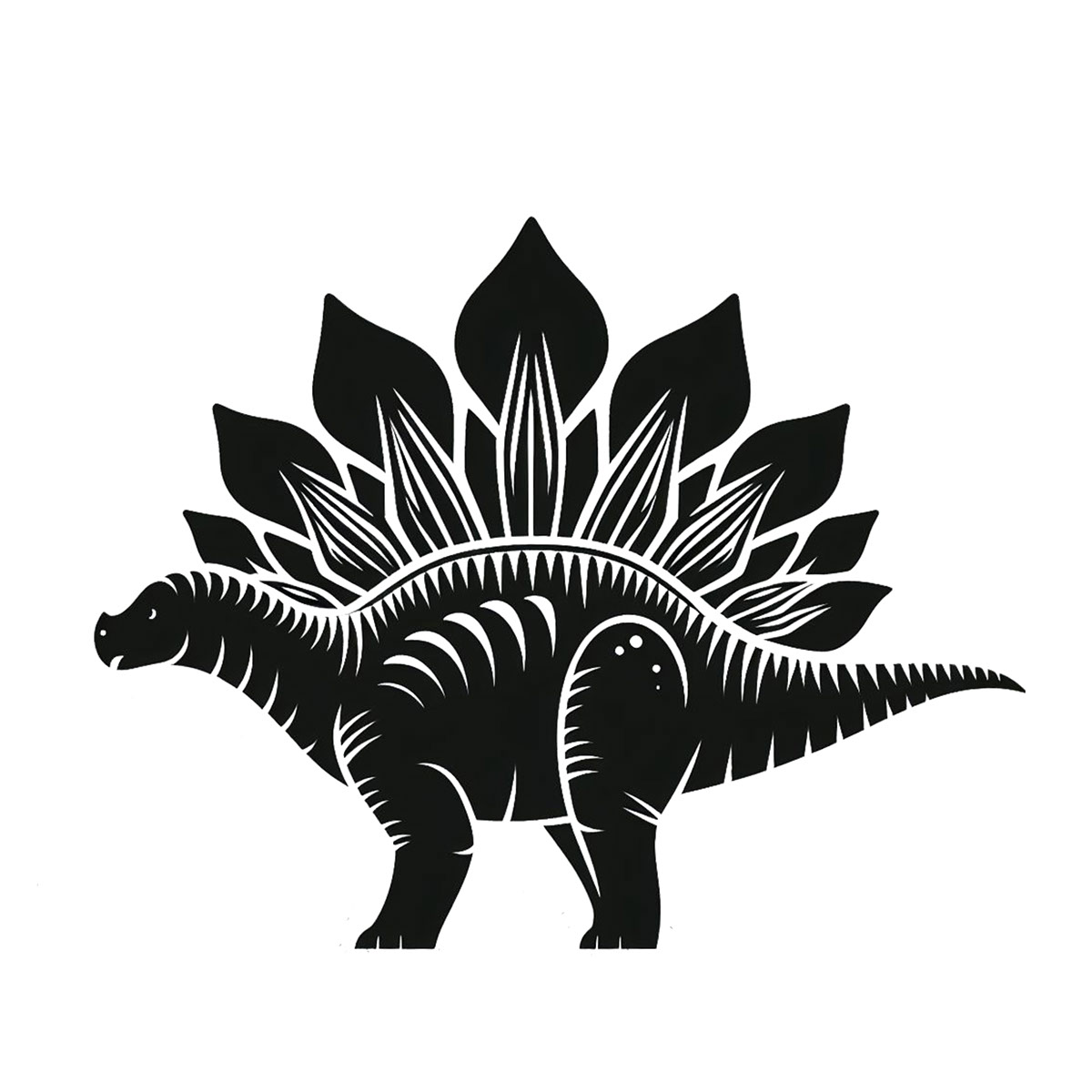Black Silhouette Dinosaur Bundle rendition image