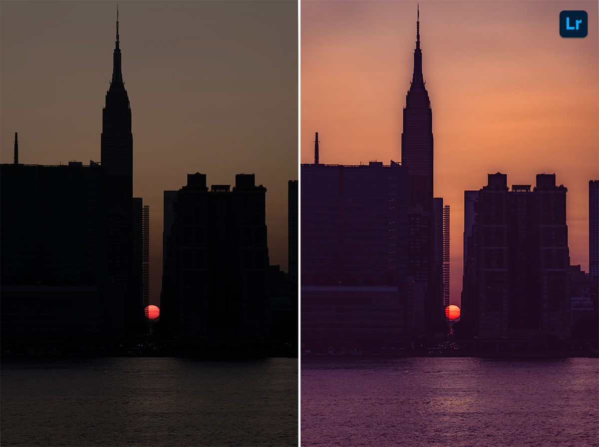 Manhattanhenge empire. Remix Lightroom