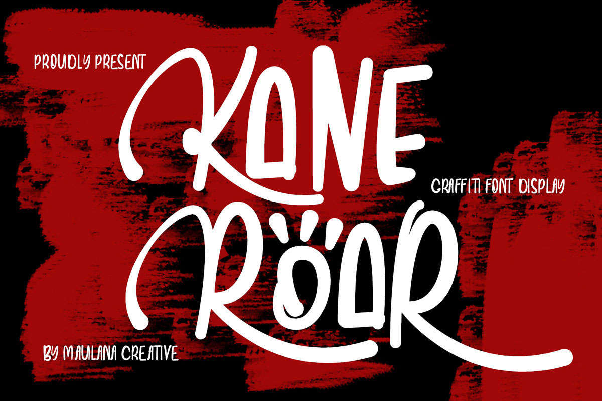 Kane Roar Urban Graffiti Display Font rendition image