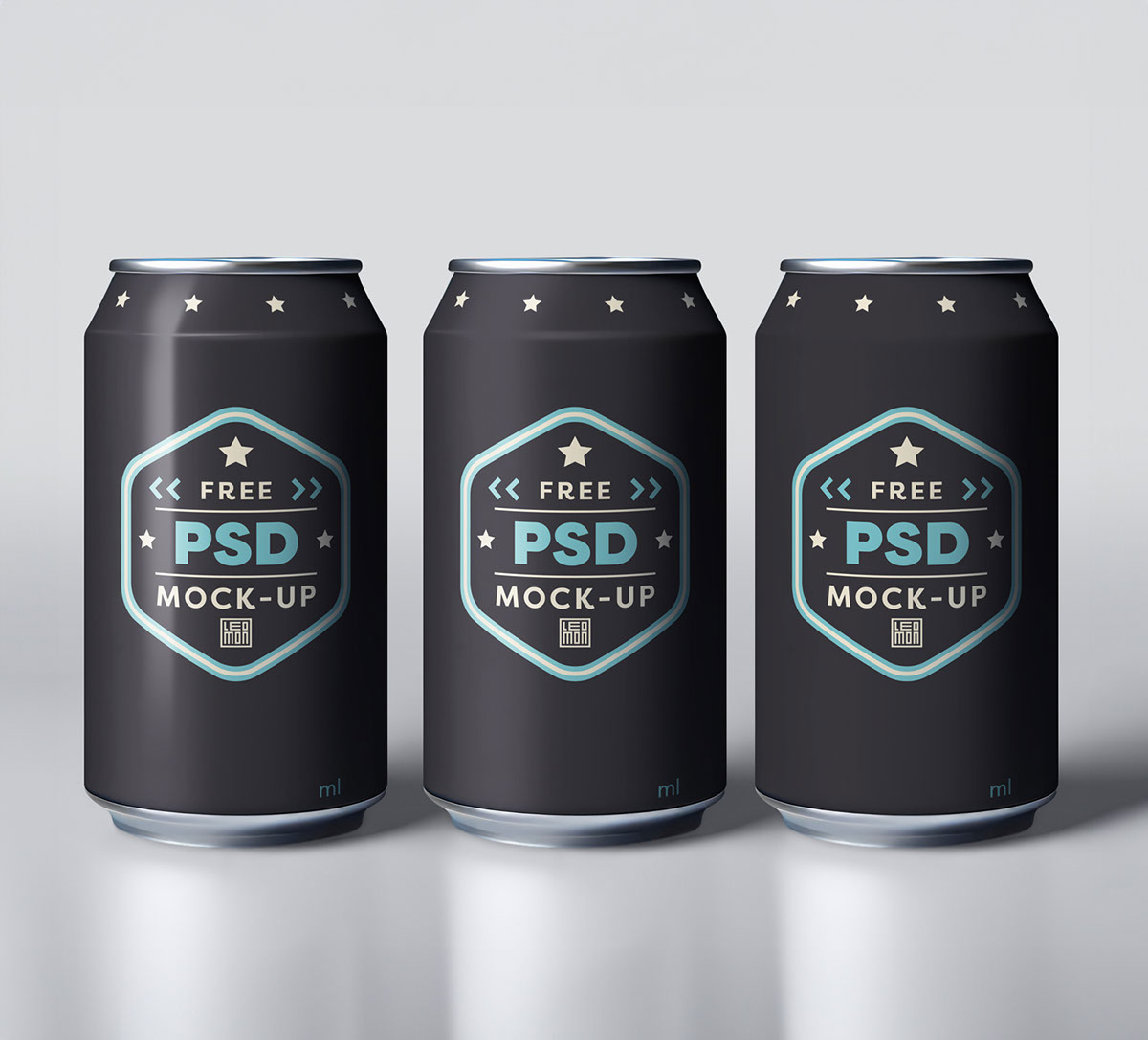 FREE PSD MOCKUP CAN rendition image