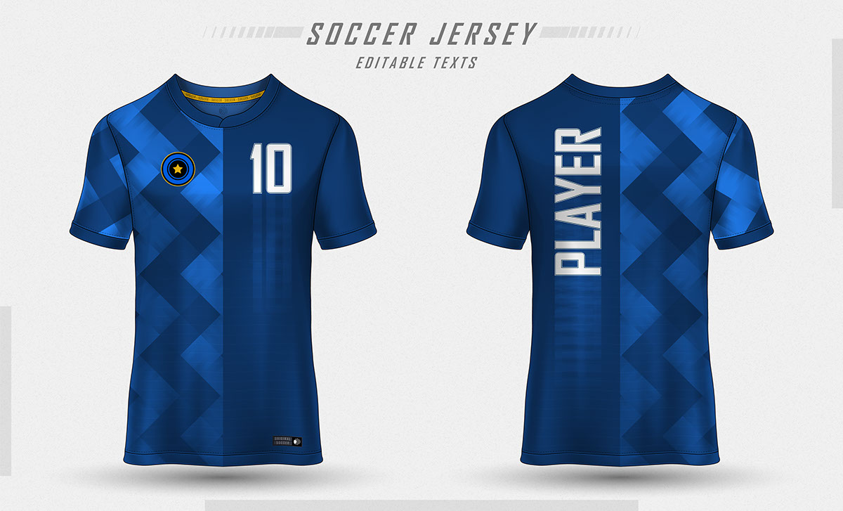 Soccer jersey template sport t shirt design rendition image