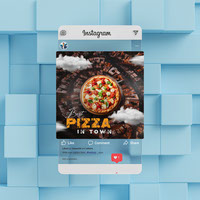 Food Social Media mockup Design psd