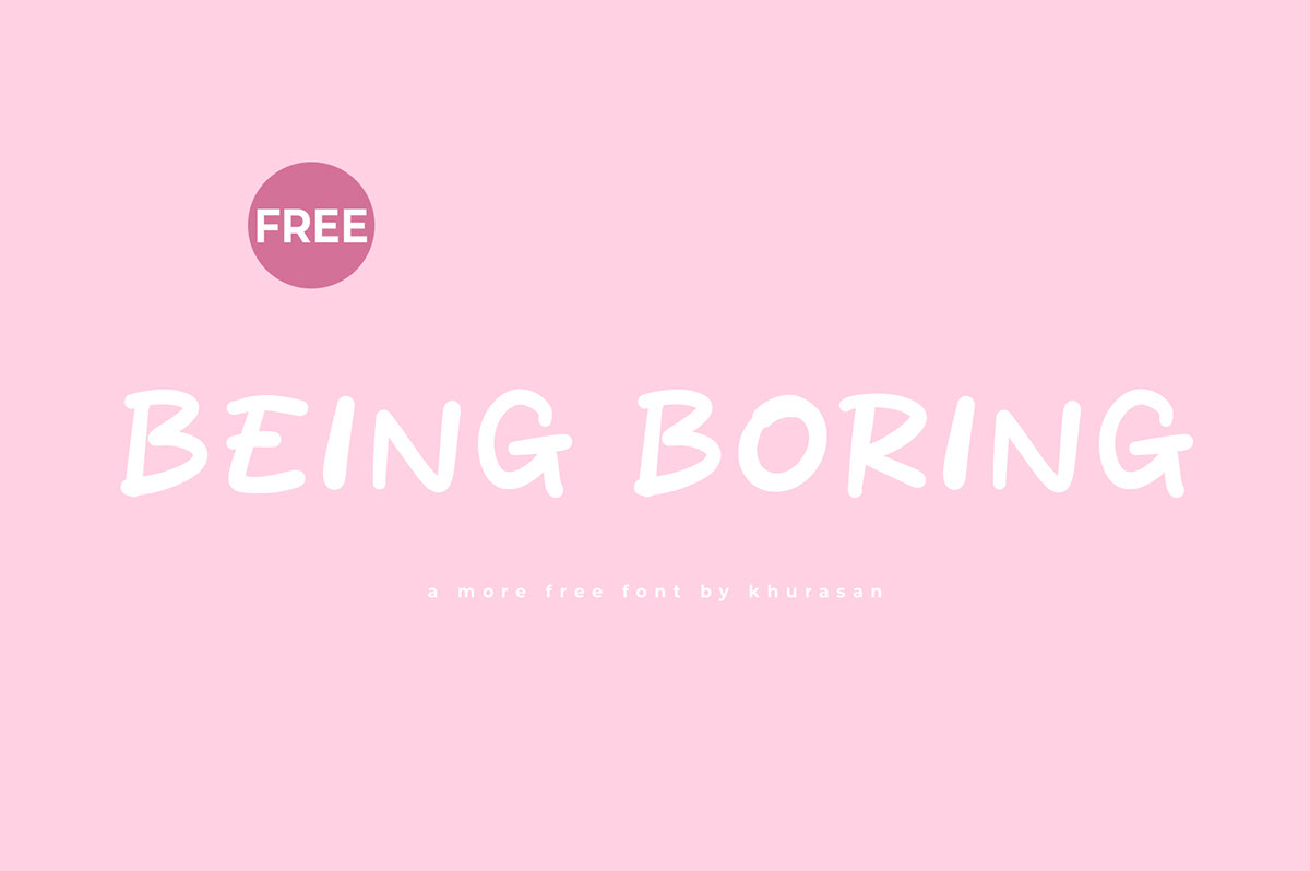 Being Boring Font rendition image