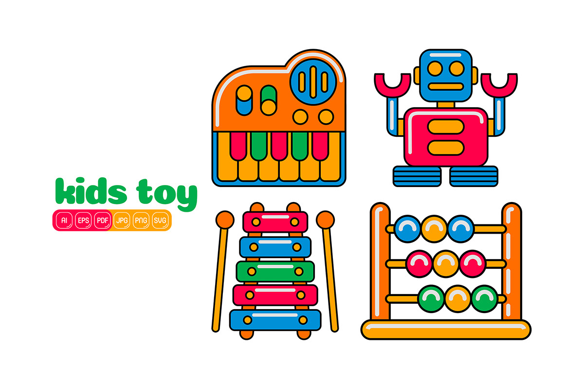 Kids Toys Element Vector Pack rendition image
