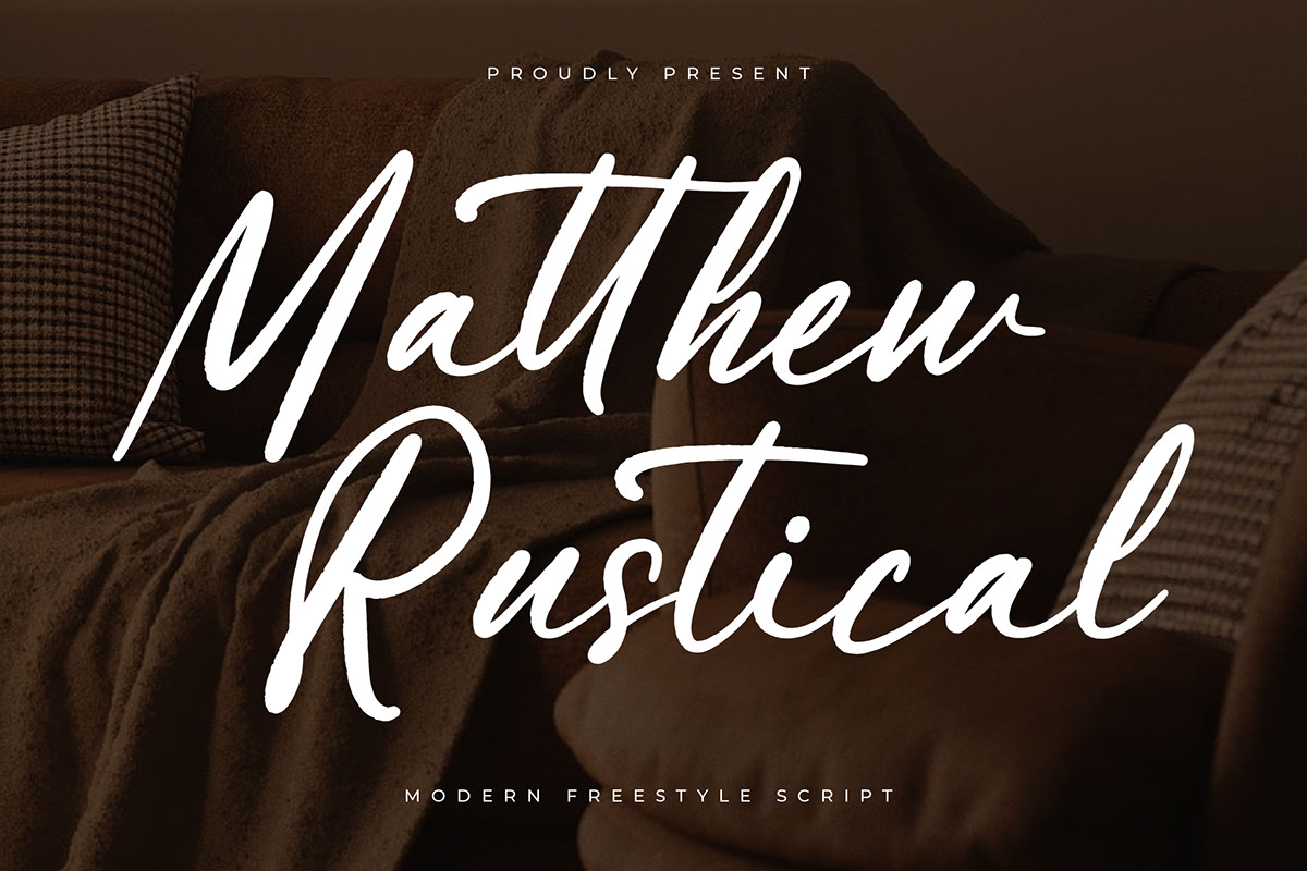 Matthew Rustical - Modern Freestyle Script rendition image