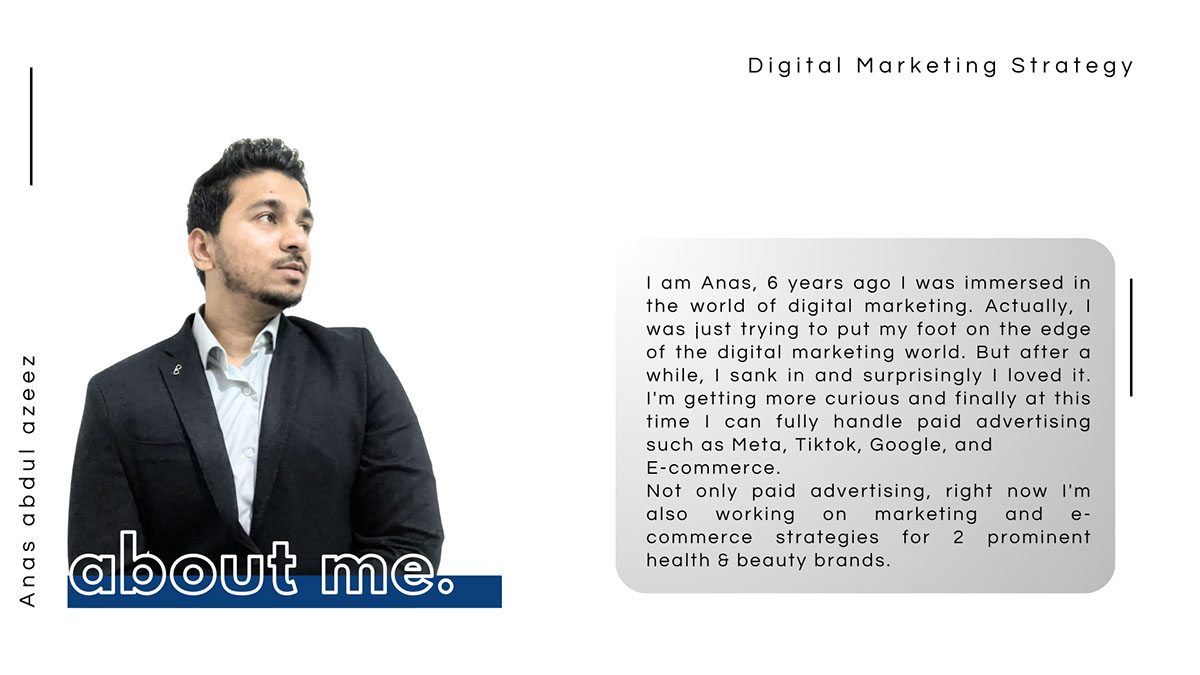 Digital Marketing portfolio - Anas Abdul Azeez - Abu Dhabi - United Arab Emirates rendition image