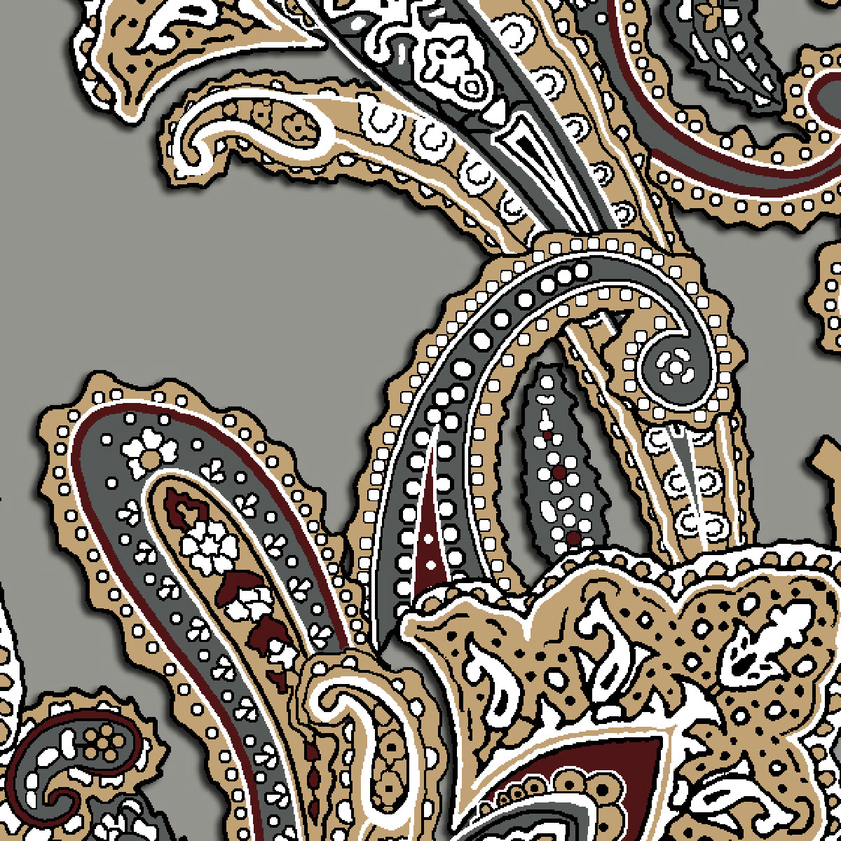 paisley pattern all over rendition image
