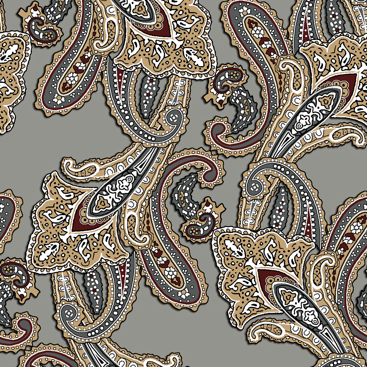 paisley pattern all over rendition image