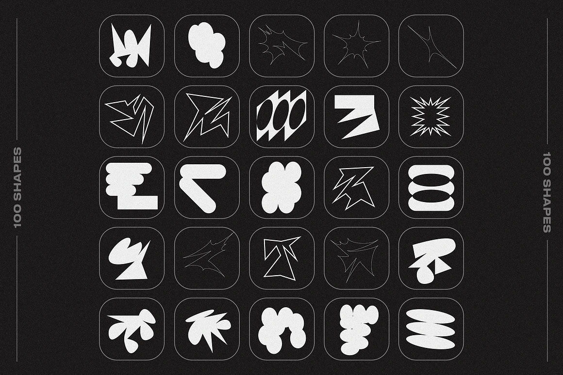 Design Elements Pack 6 - 100 Organic Shapes Personal on Behance :: Behance