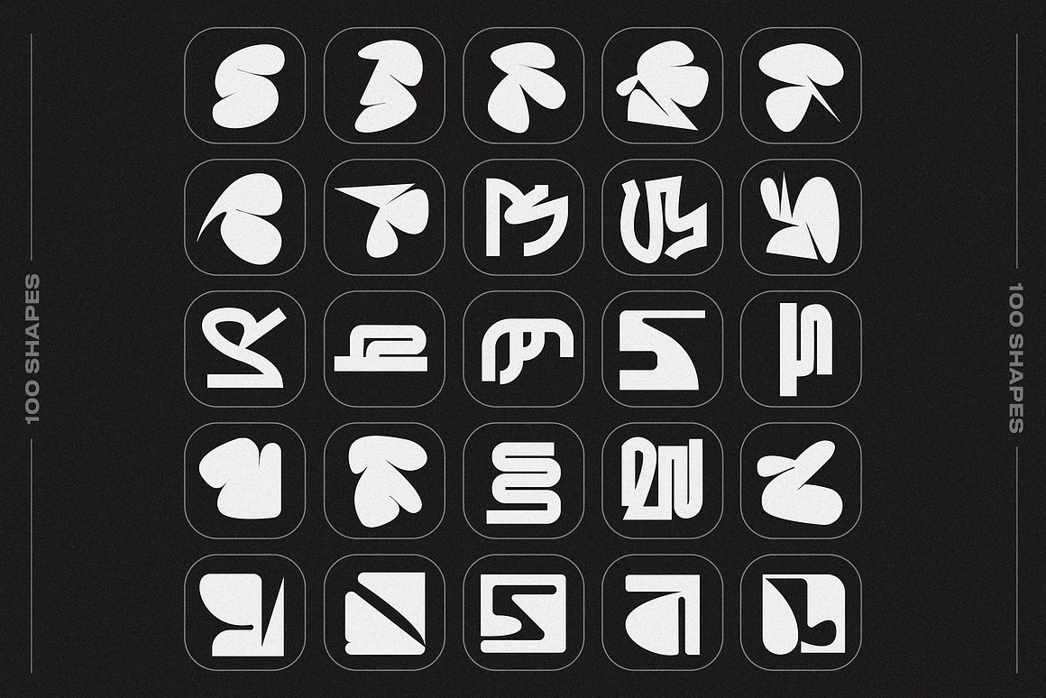 Design Elements Pack 6 - 100 Organic Shapes Personal on Behance :: Behance