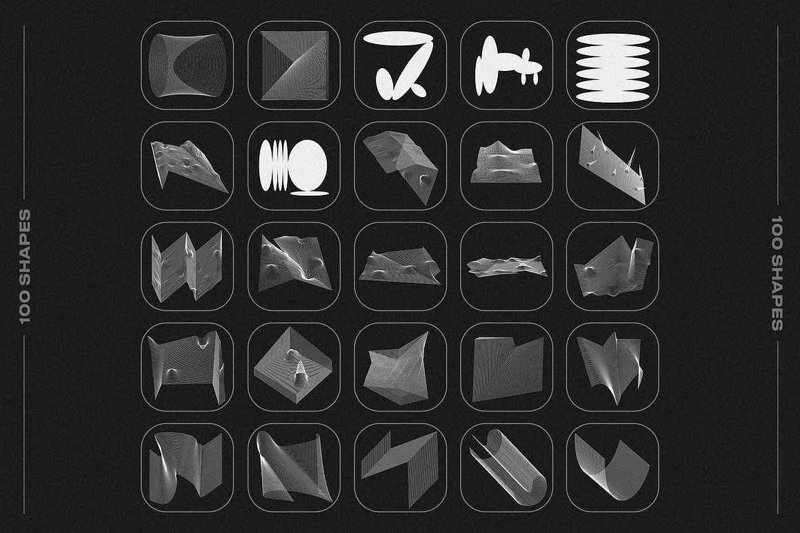 Design Elements Pack 6 - 100 Organic Shapes Personal on Behance :: Behance