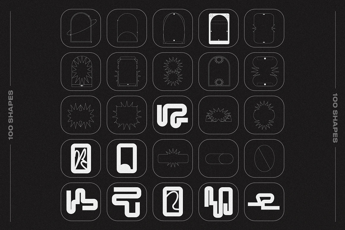 Design Elements Pack 6 - 100 Organic Shapes Personal on Behance :: Behance
