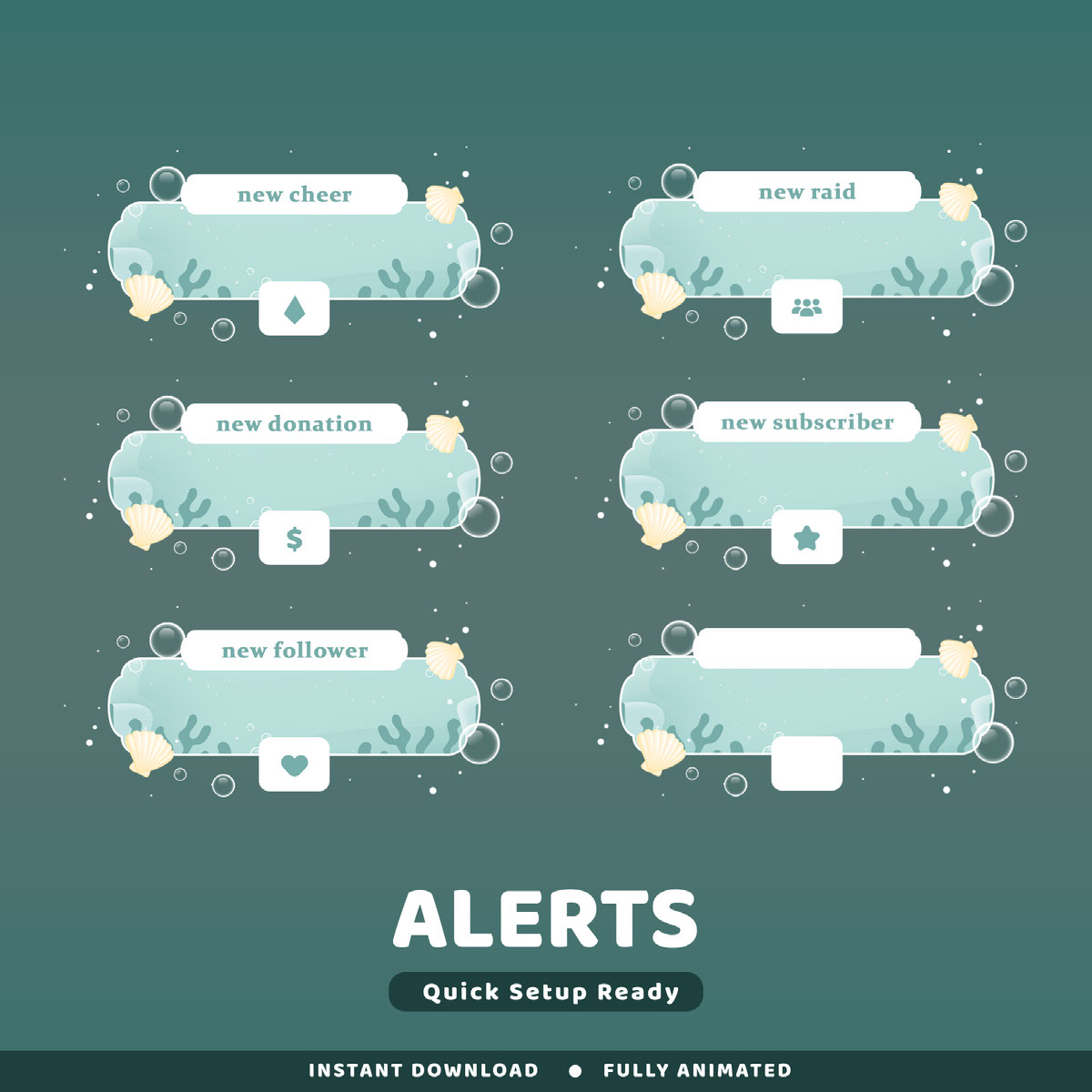 Wrb Overlay Bubble Sea Animated Twitch Overlay Package on Behance :: Behance