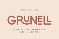 Grunell Rounded Font with 26 Ligatures