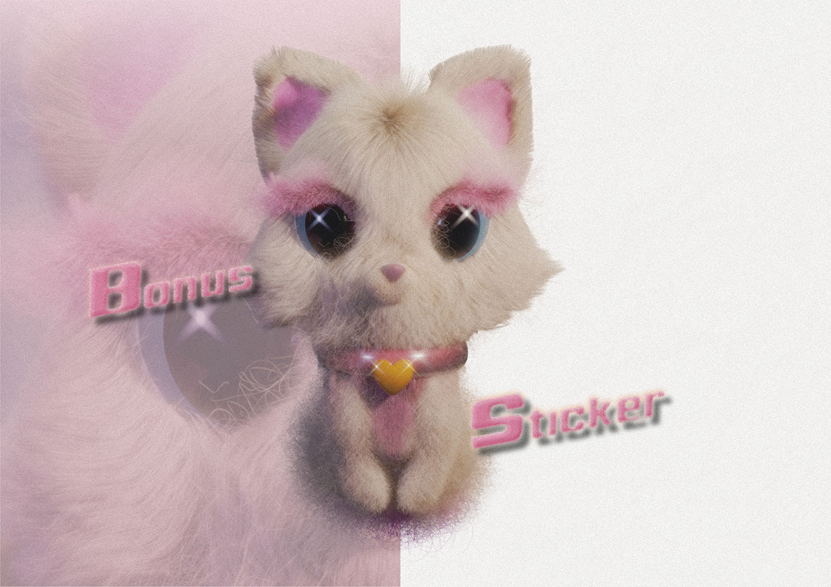 Cat Sticker rendition image