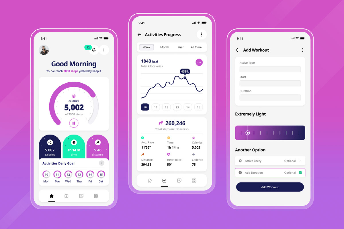 StepTrack - Step Counter Tracker Apps on Behance :: Behance
