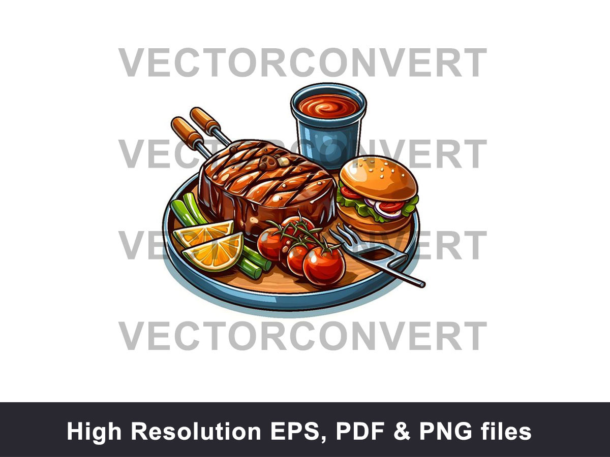 Fast food vector illustration 1 rendition image