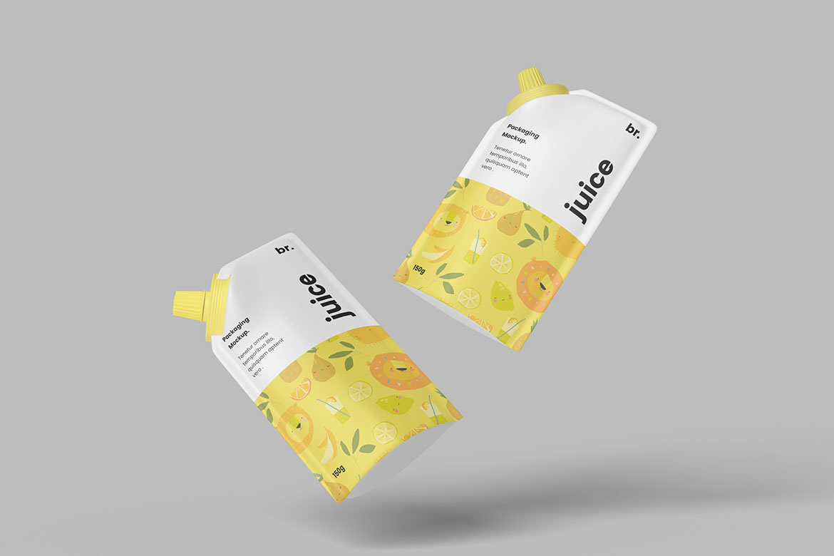 Spout Pouch Packaging Mockup rendition image