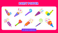 Party Popper Vector Set
