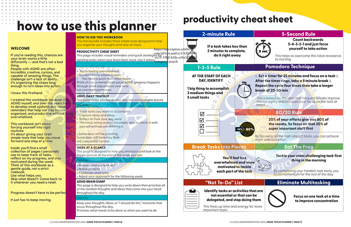 ADHD TIME MANAGEMENT MINI-BUNDLE on Behance :: Behance