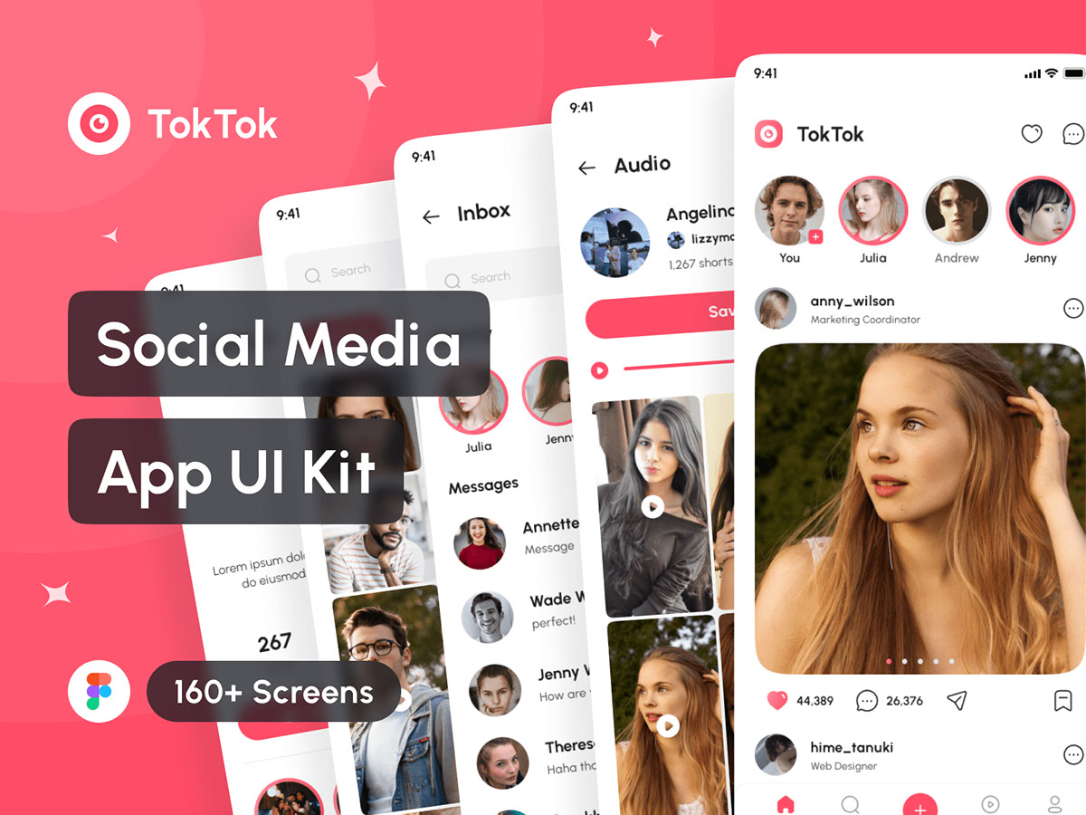 TokTok - Social Media App UI Kit rendition image