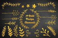 17 Free Gold Design Elements