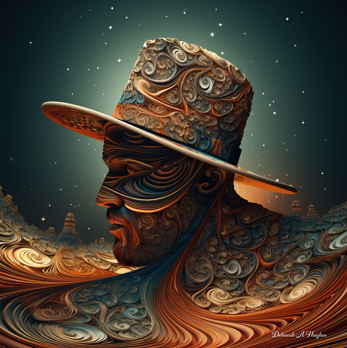 Fibonacci Cowboy Hat rendition image