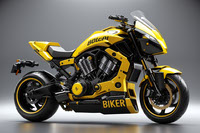 Dream Yellow and Black Color Bike