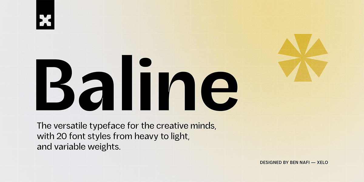 Baline Fonts - xelo rendition image