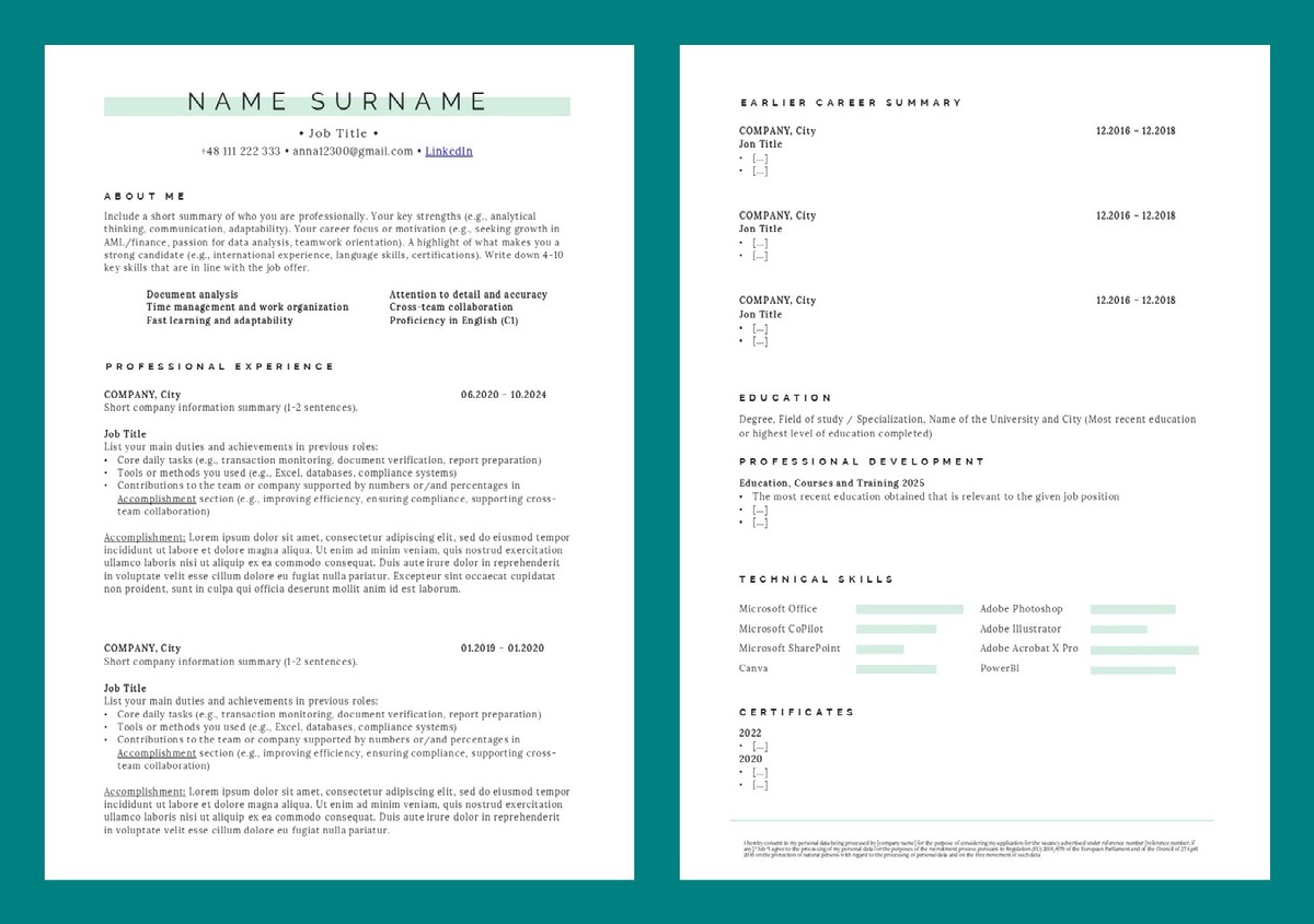 Ats Header Sample ATS Template on Behance :: Behance