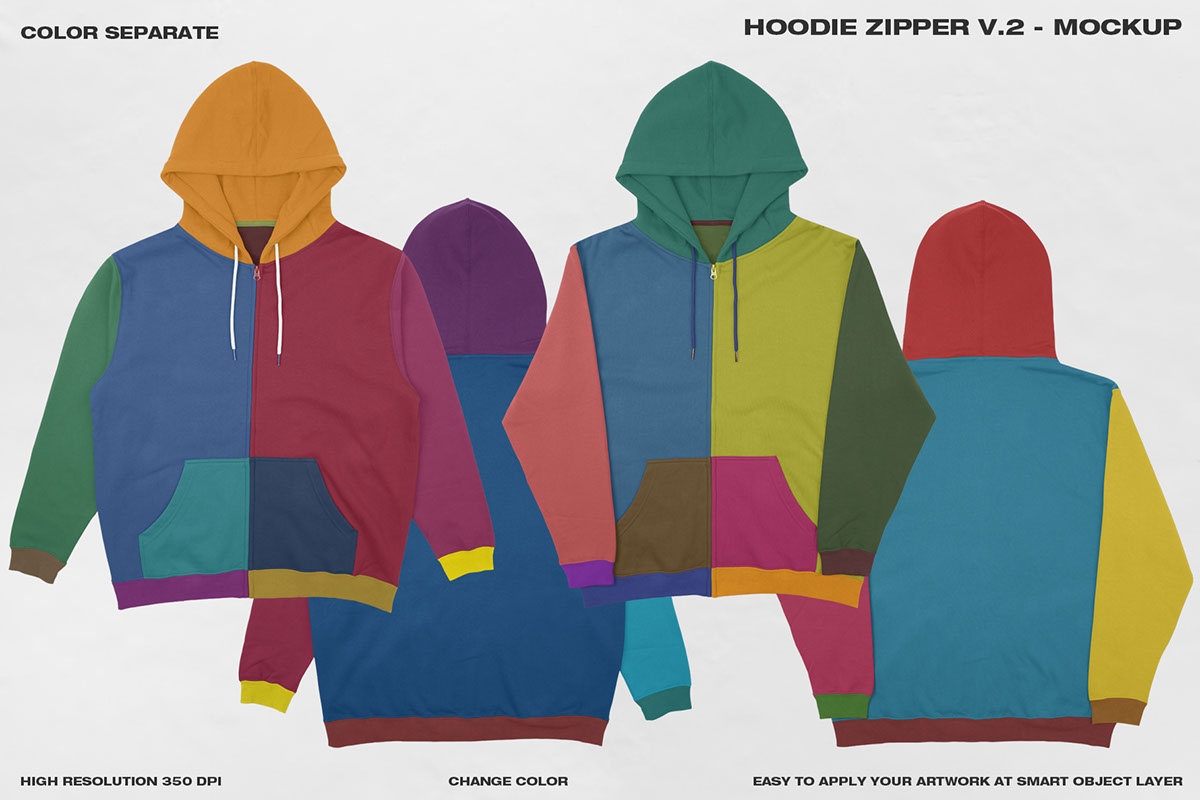 Hoodie Zipper V2 - Mockup Link rendition image