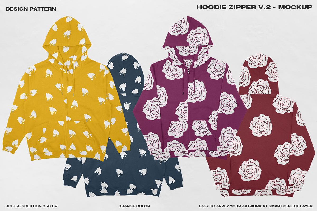 Hoodie Zipper V2 - Mockup Link rendition image