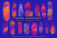 Modern Impressionist Multicolor Brushes by Creators Couture