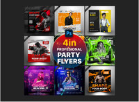 Night Party DJ Flyer Social Media PSD Template