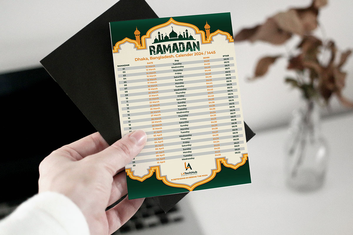 Ramadan calendar design for 2024 rendition image