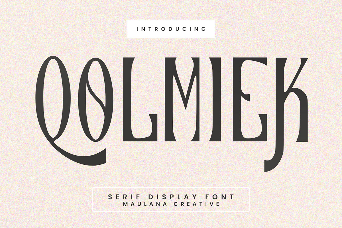 Qolmiek Serif Display Font rendition image