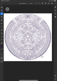 Aztec Sun Stone Adobe Fresco Vector Brushes