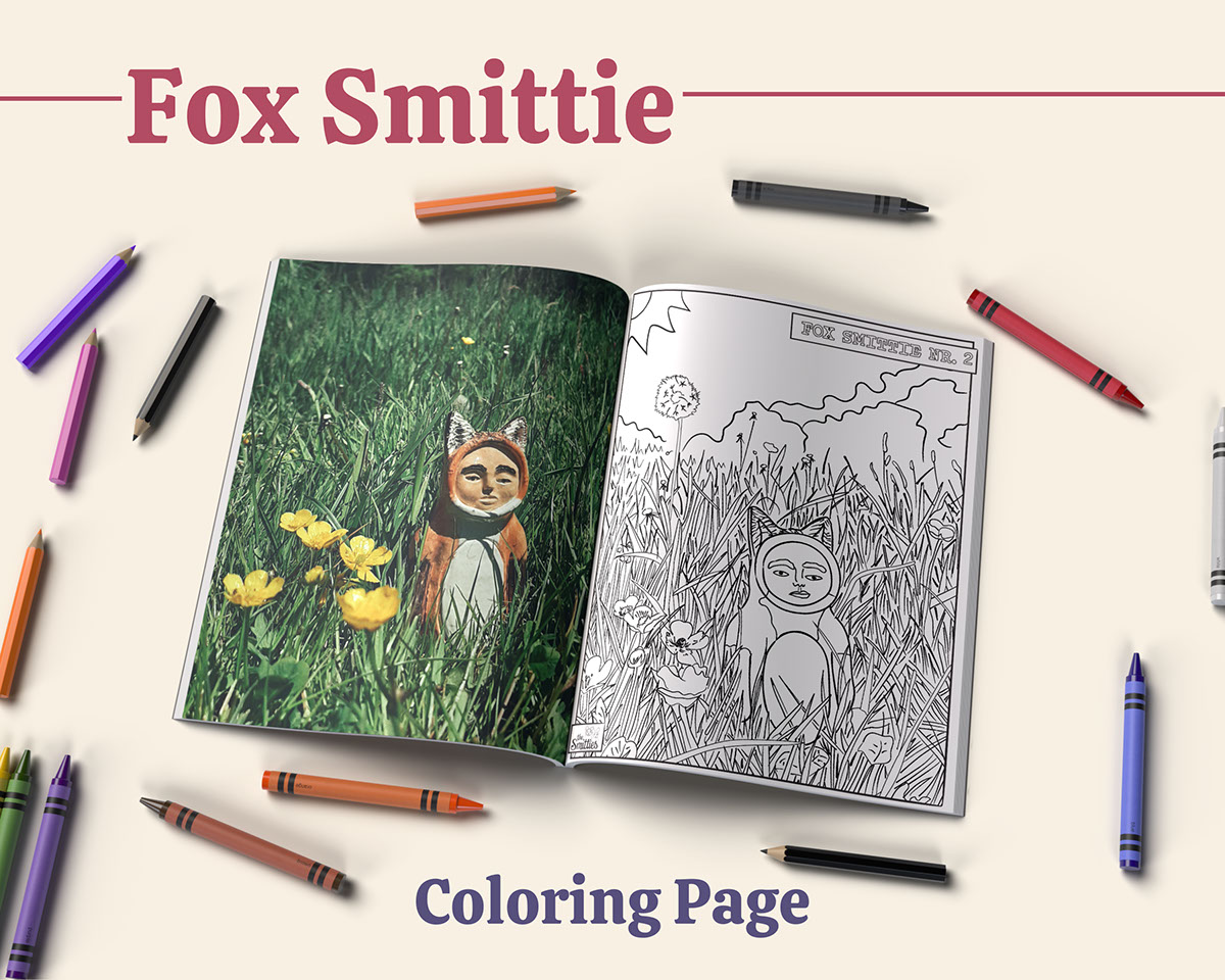 Coloring page of Fox Smittie rendition image