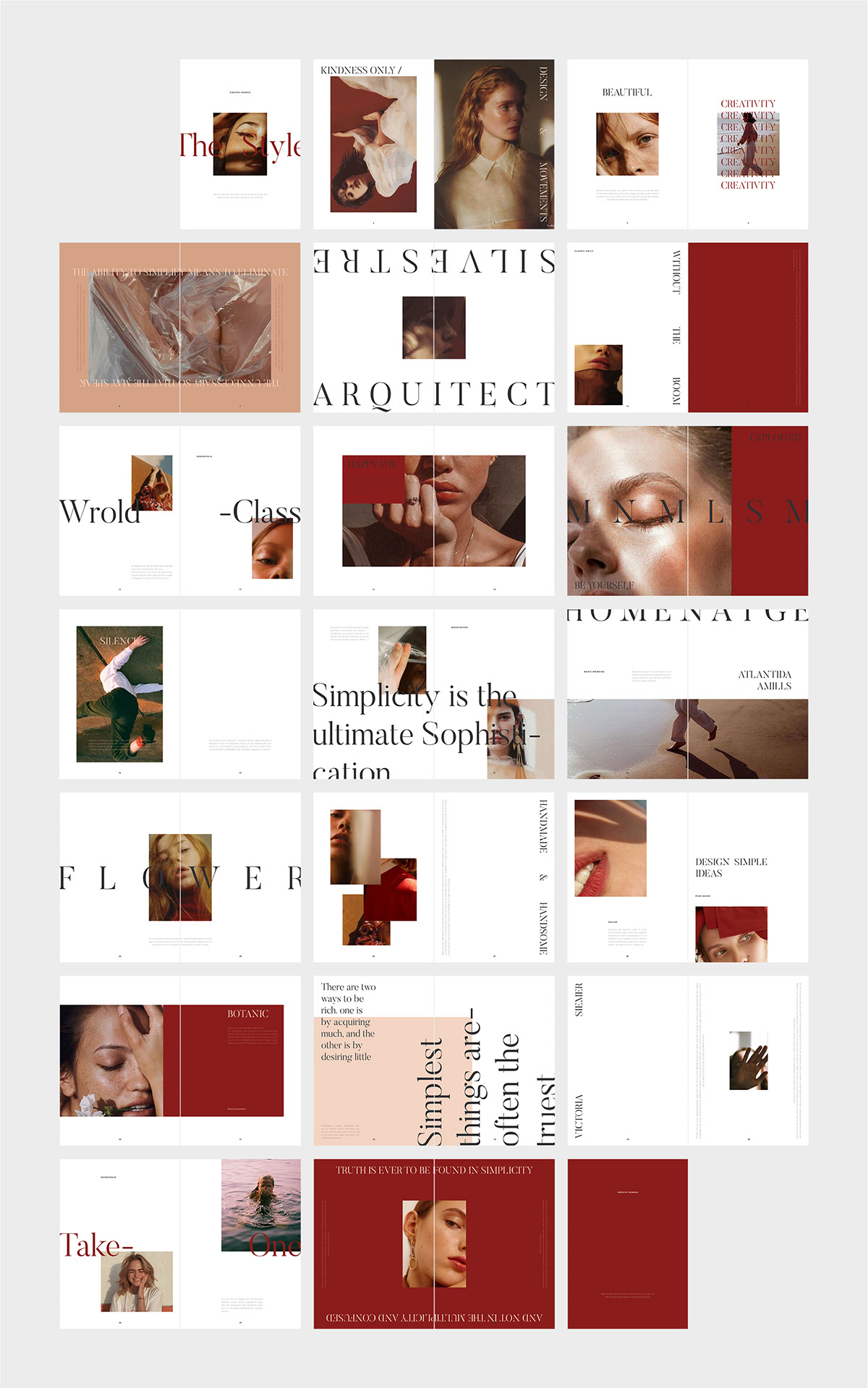 STYLE Editorial Lookbook InDesign Canva Template rendition image