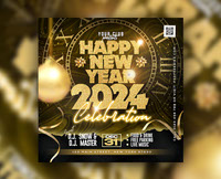 New Year 2024 Party Social Media Post