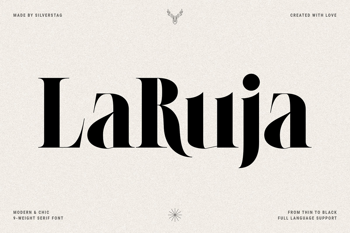 LaRuja - Modern Serif Typeface rendition image