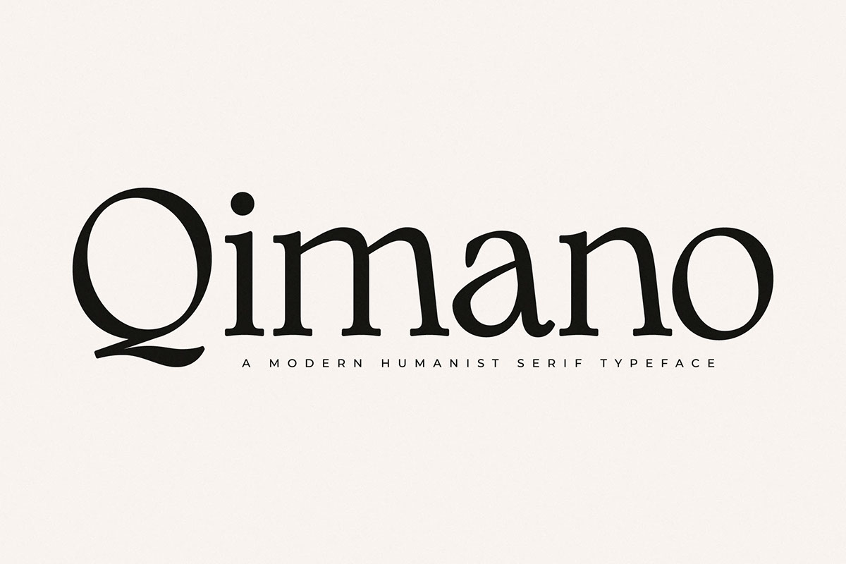 Qimano - Modern Humanist Serif rendition image