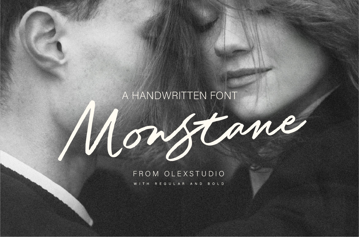 Monstane - Handwritting Script rendition image