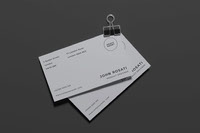 Business Card in Paper Clip Mockup