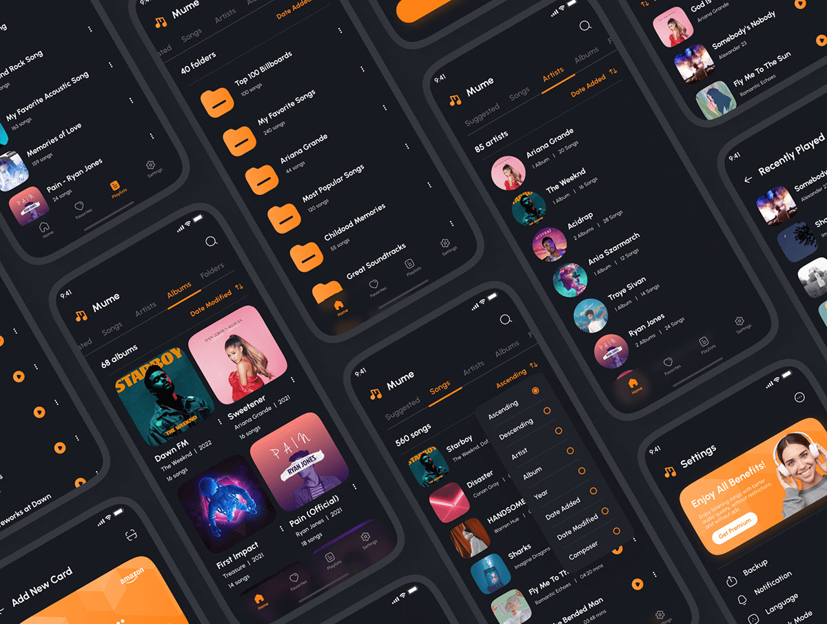 Mume - Music Player App UI Kit rendition image