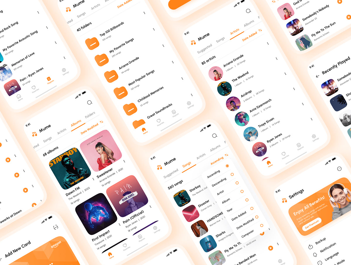 Mume - Music Player App UI Kit rendition image