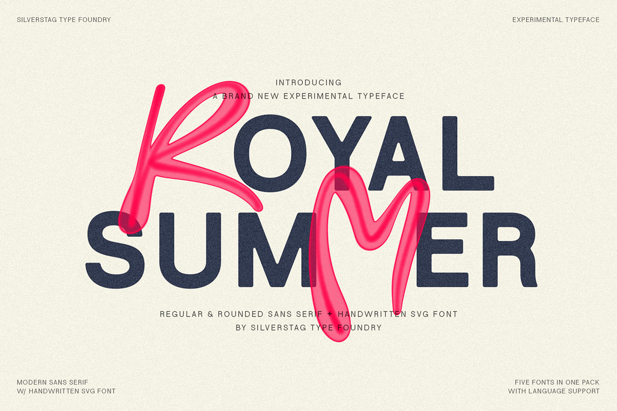 Royal Summer - Experimental Display Typeface rendition image